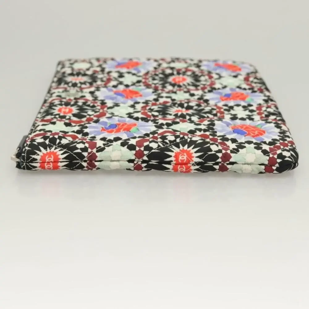 Chanel Matelasse Nylon CC Logo Pouch Multicolor